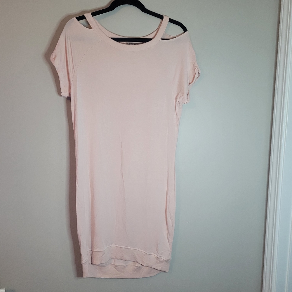 Athleta Shala Pink Cold Shoulder Dress